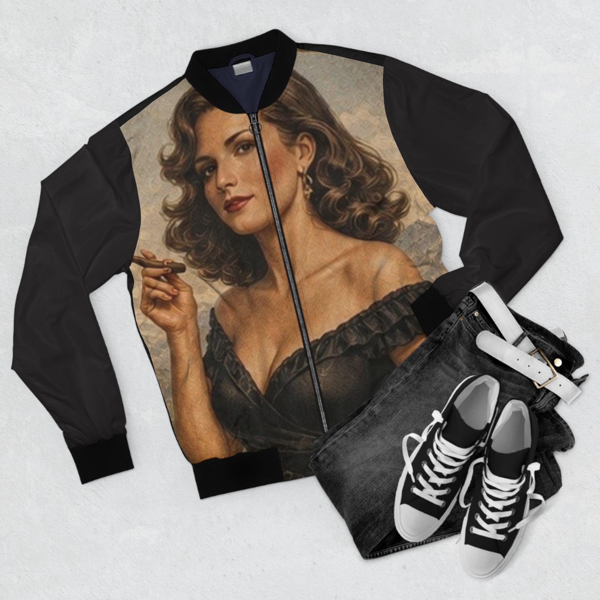 Smoky Mountain Blend Pin-Up Bomber Jacket