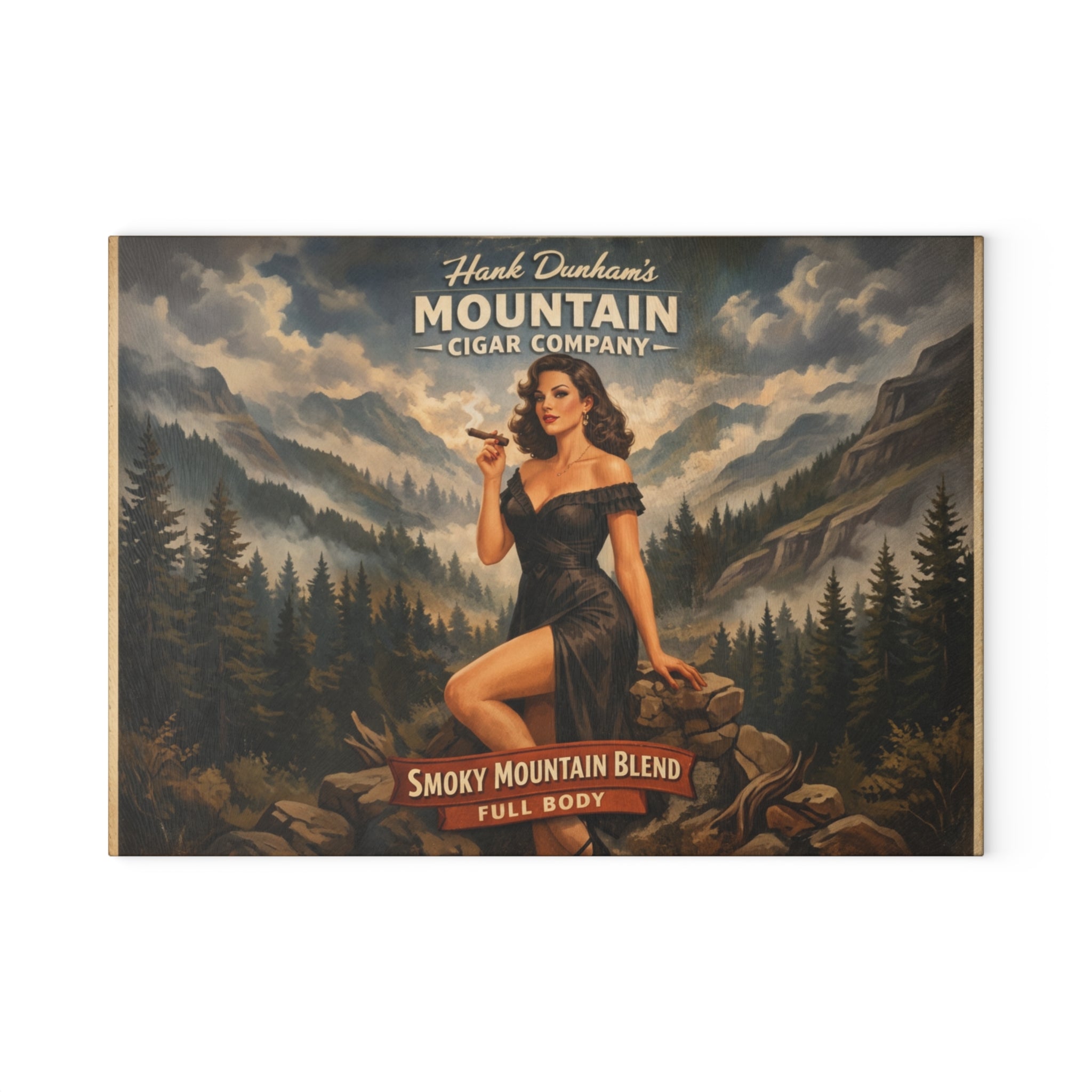 Smoky MT Cigar Glass Cutting board