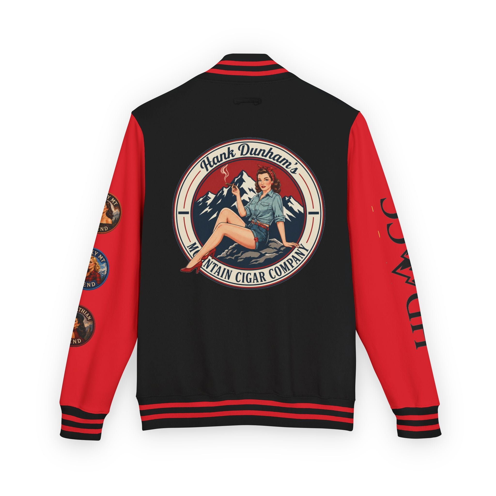 Letterman Jacket — Vintage Pinup 'Hank Dunham's Main Cigar Company' Logo